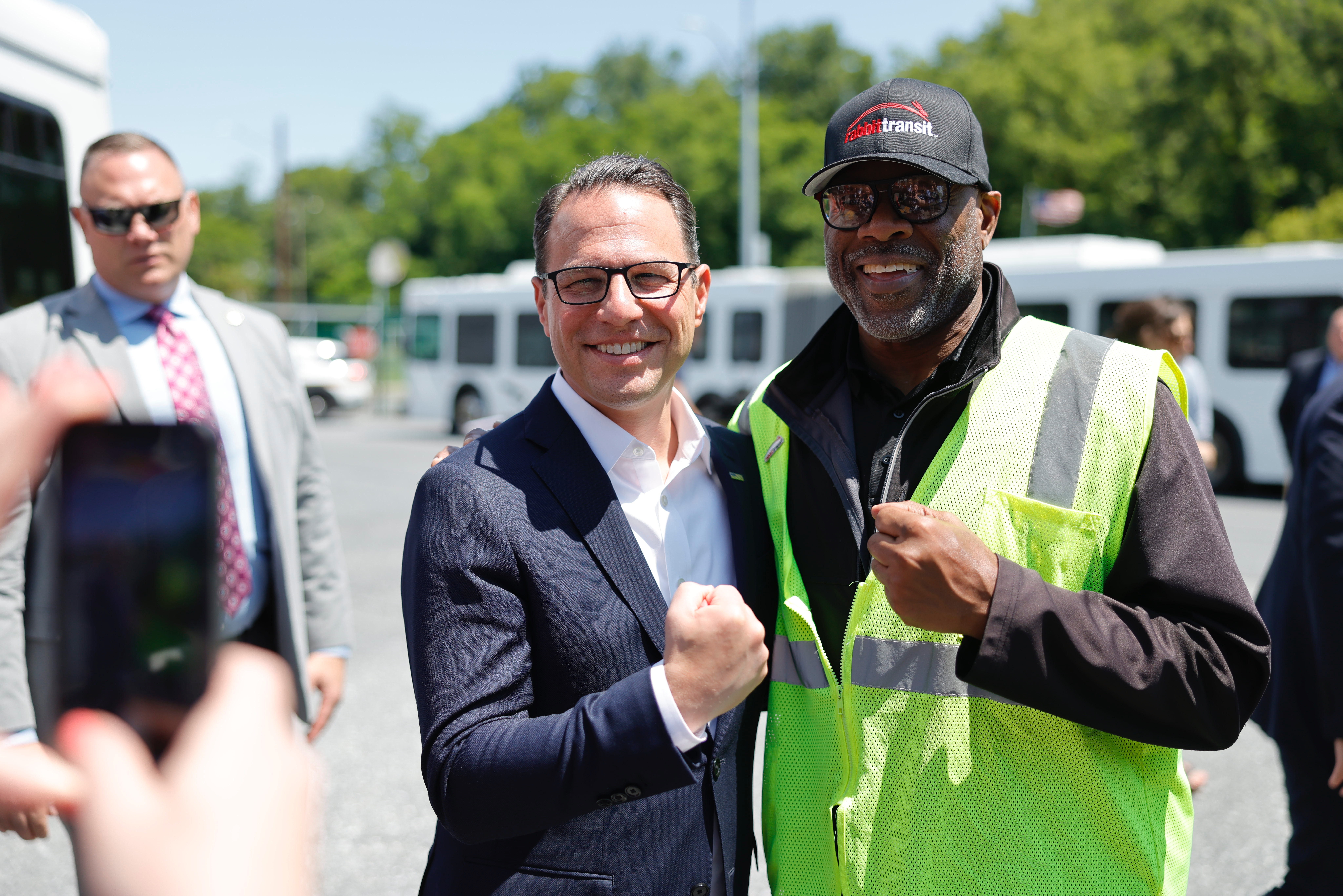 Governor Josh D. Shapiro joined transit leaders in Dauphin County