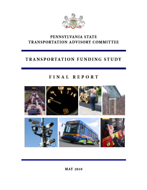 Transportation Funding Study cover