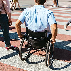 Pedestrians in crosswalk